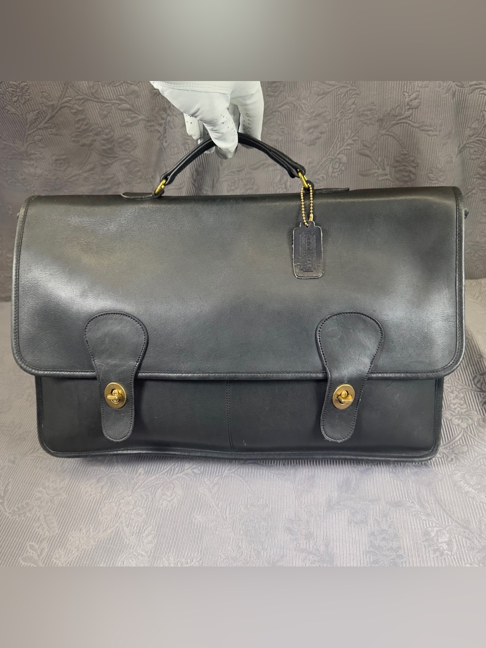 Coach Vintage Full Grain Leather Made in NYC Handbag Briefcase